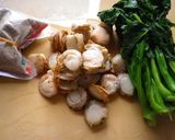 ホタテと菜の花のごま和え作り方1写真