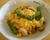 生姜が香る♪アスパラと海老の卵炒め作り方9写真