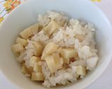 旬のたけのこごはんにタケノコソテーのせ作り方1写真