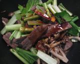 牛肉と小松菜の牡蠣油炒め作り方5写真
