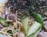 塩麹チキンとアスパラのパスタ作り方4写真