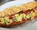 フランスパンのロングピザトースト作り方4写真