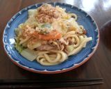鶏がらジューシー焼きうどん作り方6写真