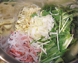 まぜるだけ！味付けもやしと水菜の和え物作り方3写真