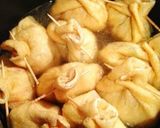 簡単！漬物とお餅のシンプルな巾着煮作り方4写真
