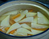 100均土鍋で簡単一人分　旬の筍ご飯作り方6写真