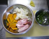 カボチャクリームパスタ。作り方1写真