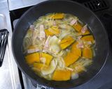 カボチャクリームパスタ。作り方5写真