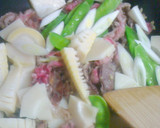 たけのこ・絹さや・牛肉の和風甘辛炒め作り方5写真