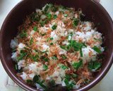 アミ海老・ネギ・卵の彩り混ぜご飯♫作り方3写真
