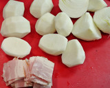 新玉ねぎとかぶのスープ仕立て作り方1写真