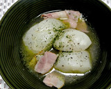 新玉ねぎとかぶのスープ仕立て作り方4写真