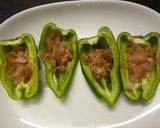 塩昆布＊ウズラ卵のピーマンカップ焼き作り方2写真