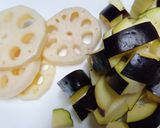 青じそが効いた茄子と蓮根のおやき作り方3写真