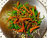 簡単♪挽肉とピーマンの甘辛生姜炒め作り方4写真