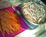 【挽き肉入り】きんぴらごぼう作り方1写真
