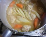 うど・肉団子のみそ味の煮物作り方6写真