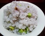 土鍋で紫えんどう豆ごはん　京都カフェ作り方12写真