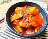 鶏むね肉と新じゃがのトマト煮込み作り方5写真