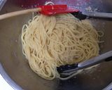 たらこパスタ、帆立とトマトのソテーと。作り方3写真