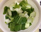 食をそそる！チンゲン菜の青菜炒め作り方1写真