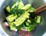 俺流！胡瓜と長芋の鰹梅肉和え作り方5写真