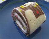 ミルキー★ココア・デコロールケーキ作り方14写真