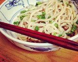 炒め挽き肉と香菜の和えそうめん作り方4写真