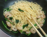 エビとほうれん草の和風パスタ♪作り方9写真