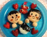 子どもの日にも。男の子＆女の子おにぎり作り方8写真