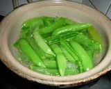 土鍋で碓井えんどう豆ごはん　京都カフェ作り方5写真