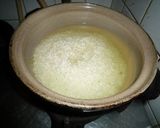 土鍋で碓井えんどう豆ごはん　京都カフェ作り方7写真