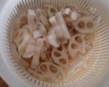 レンコンとサラダ菜のコチュジャンきんぴら作り方2写真