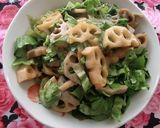 レンコンとサラダ菜のコチュジャンきんぴら作り方6写真