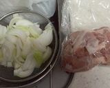 簡単★柔らか鶏肉と新玉ねぎの醤油マヨ炒め作り方1写真
