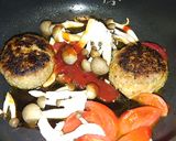 トマトソースハンバーグ♬お一人様214㌍作り方4写真