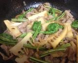 筍とこごみと豚肉の炒め物☆作り方6写真