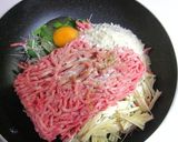洗い物少☆フライパン一つで春雨ハンバーグ作り方2写真