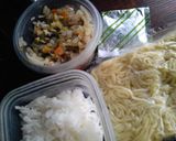 《残り野菜炒め☆リメイク》 そば飯作り方1写真