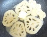 かりっと焼いてね！蓮根と貝柱のバター焼き作り方4写真
