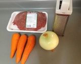 簡単、ヘルシーミートソース作り方1写真