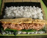 ＊青菜の太巻き＊作り方5写真