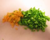 ピーマンとひき肉の塩こんぶ炒飯作り方2写真