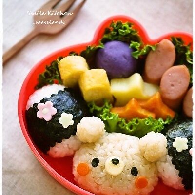 ◇オーダー用◇ダイカット 可愛い キャラお弁当 食いしん坊クマチャン