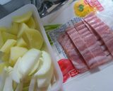 ベーコンポテトのチーズ焼き。作り方1写真