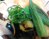 揚げ茄子とオクラ～さっぱり大根おろし添え作り方3写真