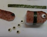 簡単☆こどもの日☆スパム鯉のぼりおにぎり作り方3写真