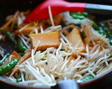 スナップ豌豆とモヤシのカレー炒め作り方3写真
