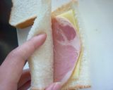 甘くない＊ハム＆チーズのフレンチトースト作り方2写真