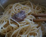 酒盗の簡単おつまみパスタ作り方2写真